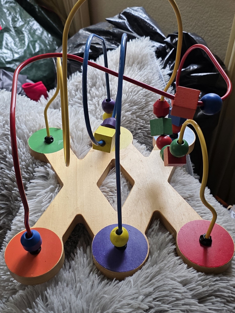 Wooden Bead Maze Activity Toy - Multicolor